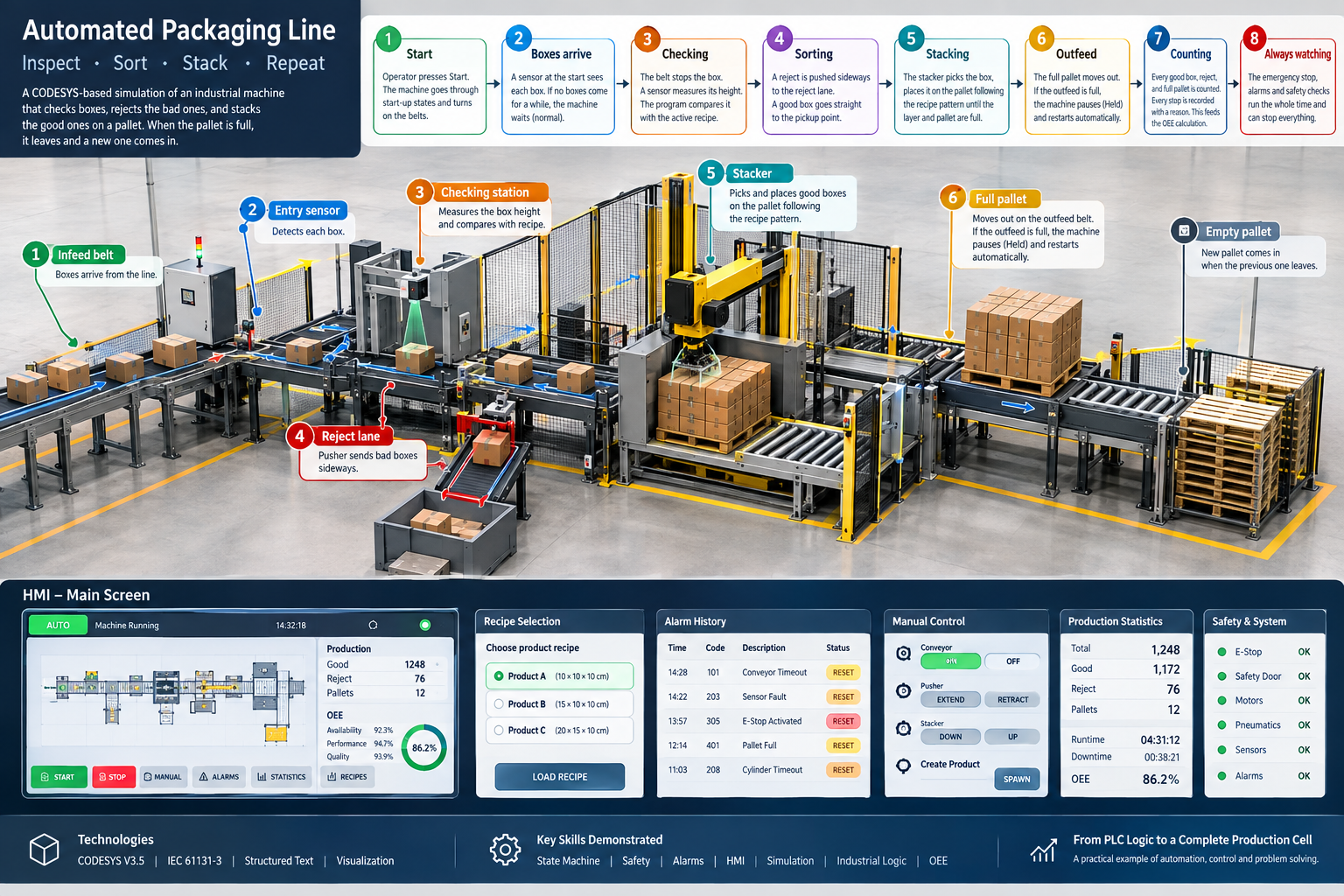 Screenshot of the industrial Control System simulation